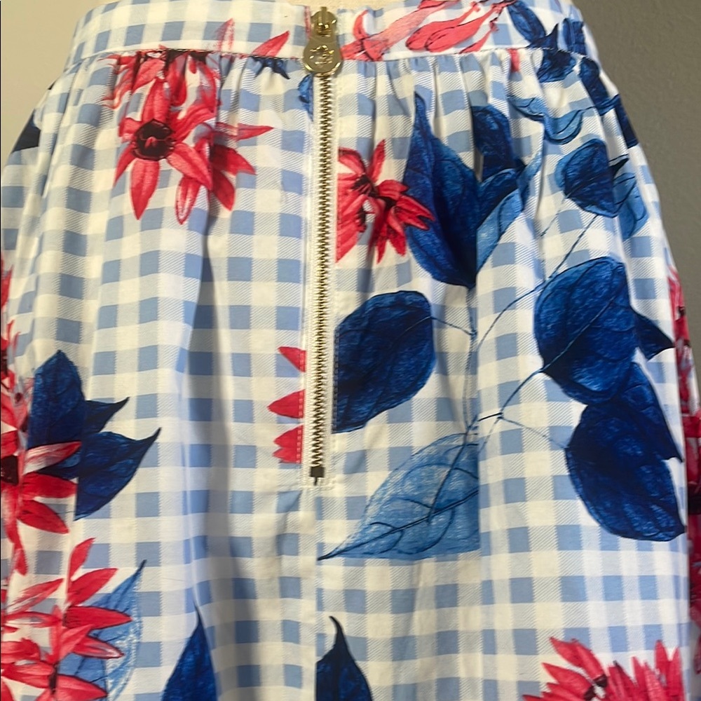 Draper James A-Line Knee-Length Red and Blue Skirt Size 6 - Picture 8 of 10